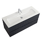 Тумба подвесная с керамической раковиной, CEZARES DUET-N, 120 см Grafito DUET-N-1200-2C-SO-GR-P+CZR-8073-120