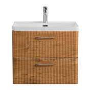 DUE База под раковину подвесная с двумя выкатными ящиками, Rovere Nature 600x423x500, DUE-600-2C-SO-RN-P