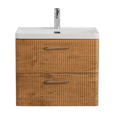 Тумба под раковину подвесная с двумя выкатными ящиками Belbagno, Rovere Nature 500x423x500, DUE-500-2C-SO-RN-P