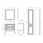 Комплект мебели для ванной комнаты напольный ASB-Woodline Каталина 80, Grey