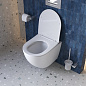 Унитаз подвесной безободковый с сиденьем и смывом ТОРНАДО BelBagno SFERA-TOR BB046CH-TOR/SC