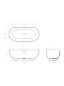 Ванна из искусственного камня Solid Surface 1700x800x575, BELBAGNO BB-ETNA-170-80-58-SSB белая матовая