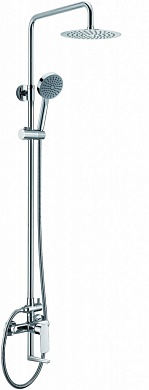 Душевая стойка со смесителем для ванны, верхним и ручным душем, верхний душ из нержавеющей стали CEZARES LACONICO-C-CVD1-01-S
