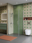 Душевой уголок BELBAGNO MARMI-AH-1-80/90-C-Cr прозрачное стекло, профиль хром