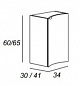 RIALTO Шкаф подвесной с одной распашной дверцей левосторонний, Bianco opaco, 34 см, 55176