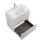 Тумба с раковиной подвесная BelBagno UNO-MINI-700-2C-SO-BO Белый матовый, раковина белая BB-8099-3-70