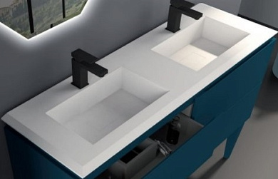 Раковина из искусственного мрамора 141х46х1,6 Solid surface CEZARES 50215