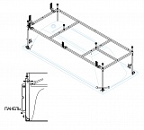 Металлический каркас для акриловой ванны METAURO-Central-MF