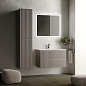 Тумба с керамической раковиной подвесная, SANCOS Snob R, 80 см Doha Soft SNR80SM+CN7012