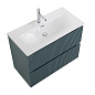 Тумба с раковиной подвесная BelBagno UNO-MINI-700-2C-SO-AO Голубой матовый, раковина белая BB-8099-3-70
