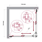 Душевой уголок BelBagno LUCE-A-2-80-C-Cr