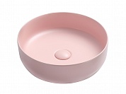 Умывальник чаша накладная круглая (цвет Розовый Матовый) Ceramica Nova Element 390*390*120мм