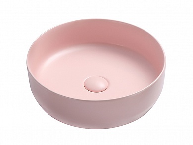 Умывальник чаша накладная круглая (цвет Розовый Матовый) Ceramica Nova Element 390*390*120мм