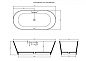 Ванна из искусственного камня Solid Surface CEZARES CZR-COMFORT-170-75-53-SSB-HND