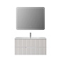 Тумба подвесная с керамической раковиной, CEZARES DUET-N, 100 см Bianco Lucido DUET-N-1000-2C-SO-BL+CZR-8095-100