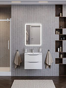 Тумба с керамической раковиной подвесная BelBagno МАРИНА-МИНИ2.0 (Marino-MINI-2.0) 60 Белый матовый, раковина BB-8099-3-60+Marino-MINI-2.0-600-2C-SO-BO-P