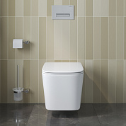 Унитаз подвесной безободковый с сиденьем и смывом ТОРНАДО BelBagno DUE-TOR BB5171CH-TOR/SC