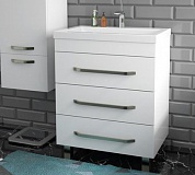 Комплект мебели для ванной комнаты напольный Эстет Рава 700х476, 3 ящика, ручки
