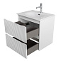 Тумба с раковиной подвесная BelBagno UNO-MINI-700-2C-SO-BO Белый матовый, раковина белая BB-8099-3-70