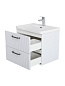 Тумба подвесная с керамической раковиной, Belbagno DUE, 50 см Bianco Lucido DUE-500-2C-SO-BL-P+RS333MDN.4/160+BB-8076-3-50