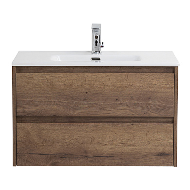 Тумба с раковиной подвесная Belbagno KRAFT 39-800, Rovere Tabacco, 810х390х515, KRAFT 39-800/390-2C-SO-RT/BB800/390ETL