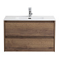Тумба с раковиной подвесная Belbagno KRAFT 39-800, Rovere Tabacco, 810х390х515, KRAFT 39-800/390-2C-SO-RT/BB800/390ETL