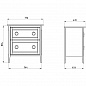 Комплект мебели для ванной комнаты напольный ASB-Woodline Рома 80Н, белый
