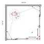 Душевой уголок BelBagno LUCE-A-22-100+30-C-Cr