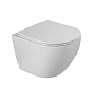 Унитаз подвесной безободковый с сиденьем и смывом ТОРНАДО BelBagno SFERA-TOR BB046CH-TOR/SC