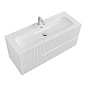 Тумба подвесная с керамической раковиной, CEZARES DUET-N, 120 см Bianco Lucido DUET-N-1200-2C-SO-BL + CZR-8073-120