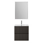 Тумба с раковиной подвесная BelBagno UNO-MINI-500-2C-SO-GSO Темно-серый матовый, раковина белая BB-8099-3-50