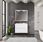 Тумба подвесная с раковиной из литьевого мрамора для ванной комнаты Belbagno Marino-H60 80см Bianco Lucido? MARINO-H60-800-2C-SO-BL-P/BB800/450-LV-MR-PR