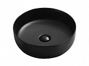 Умывальник чаша накладная круглая (цвет Чёрный Матовый) Ceramica Nova Element 390*390*120мм