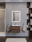 Тумба с керамической раковиной подвесная BelBagno МАРИНА-МИНИ2.0 (Marino-MINI-2.0) 60 Дуб коньячный, раковина BB-8099-3-60+Marino-MINI-2.0-600-2C-SO-RC-P