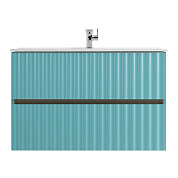 ELEGANT База под раковину подвесная с двумя выкатными ящиками, 90 см AM-ELEGANT-900-2C-SO-MM-LED светло-зеленый матовый