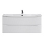 Тумба подвесная с раковиной из литьевого мрамора BelBagno ACQUA 120 Bianco Lucido