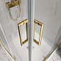 Душевой уголок BelBagno LUCE-A-2-100-C-ORO прозрачное стекло, профиль глянцевое золото