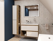 Комплект мебели для ванной комнаты подвесной Эстет Monaco Wood 900х476, 2 ящика