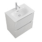 Тумба с раковиной подвесная BelBagno UNO-MINI-700-2C-SO-BO Белый матовый, раковина белая BB-8099-3-70