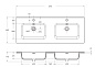 Раковина керамическая с двумя чашами Belbagno BB1200-2-ETL