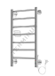 Полотенцесушитель электрический Terminus Аврора хром 75x43,2см (СКРЫТАЯ ПРОВОДКА)